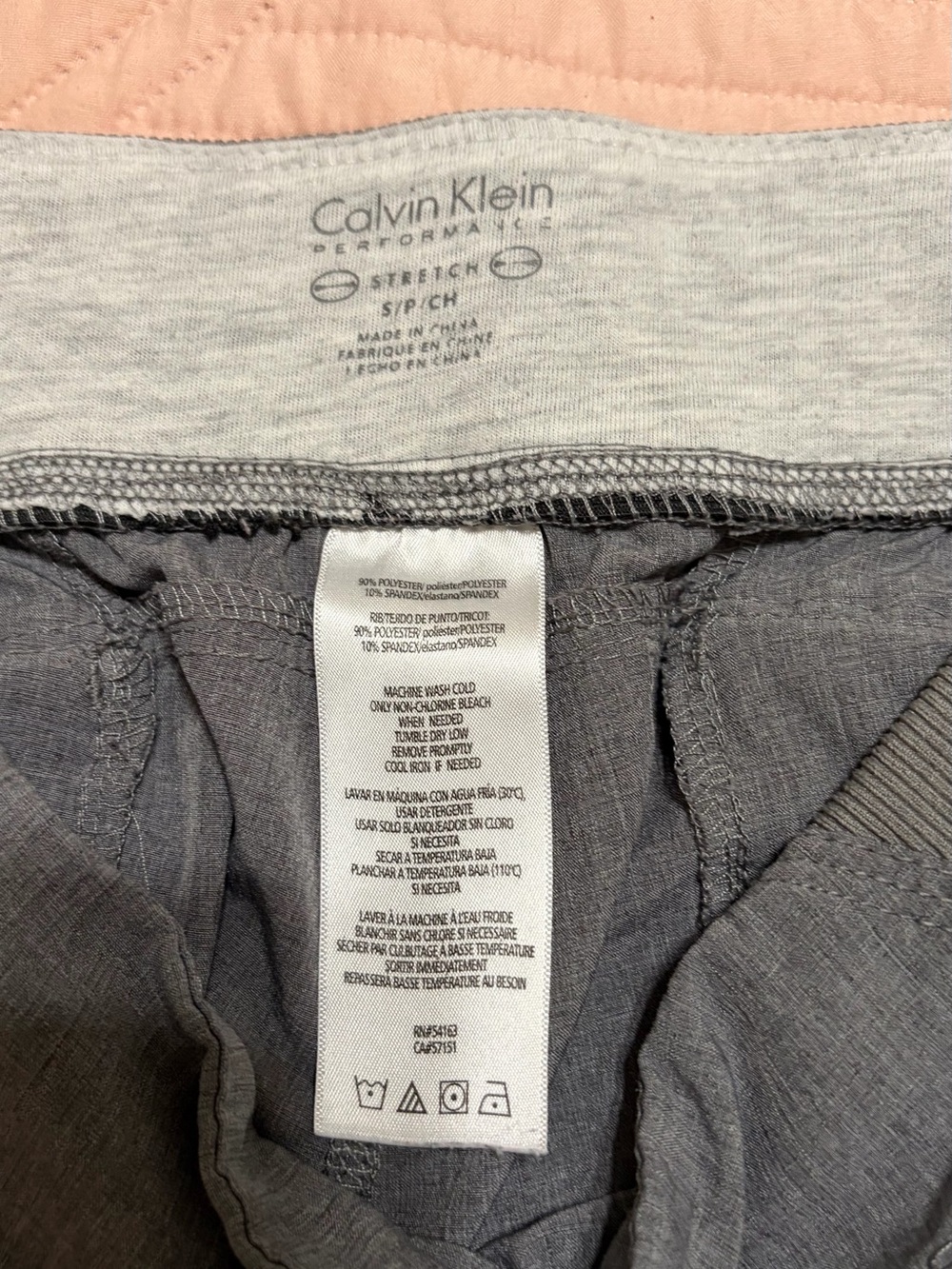 Calvin Klein Charcoal Drawstring Jogger Pants - Picture 5 of 7
